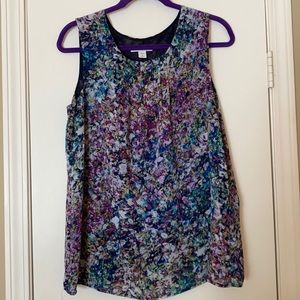 4/$20 Coldwater Creek floral tank shell blouse